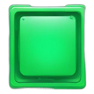 a futuristic technologic square with bits in green sticker