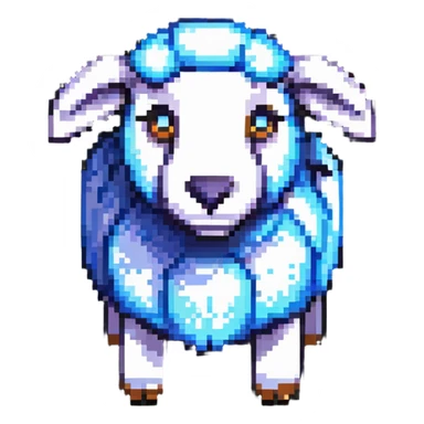 Minecraft sheep made out of square blocks, looks exactly like in the game sticker