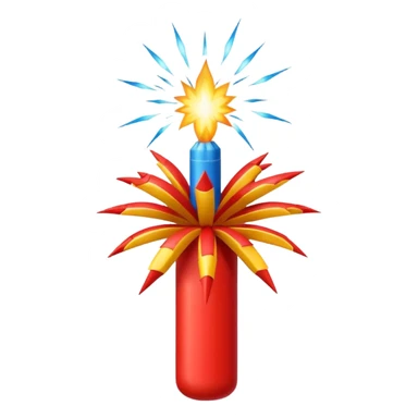 holiday firecracker, bursting sticker