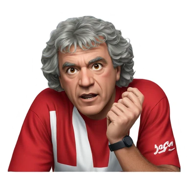 boy in red shirt sticker