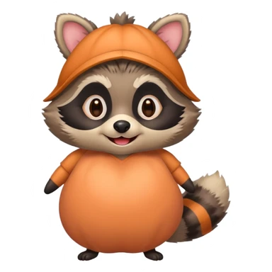 Raccoon in a peach costume 🦝🍑  sticker