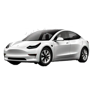 Tesla model 3 red front view  sticker