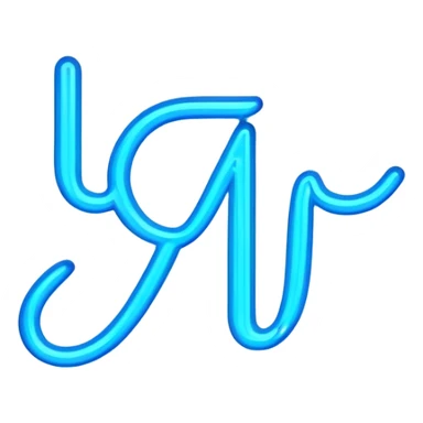 neon sign with the word Lu sticker