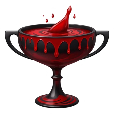 Chalice filled with dark liquid resembling blood and ink, sensual ritual sticker