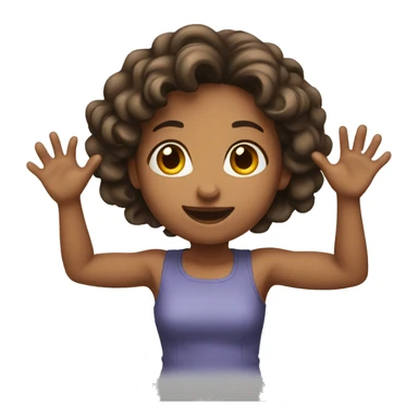 Girl shaking hesd sticker