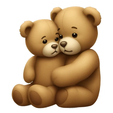 teddy bear kissing another teddy bear sticker