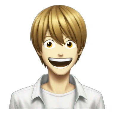 Light Yagami Laughing death note sticker