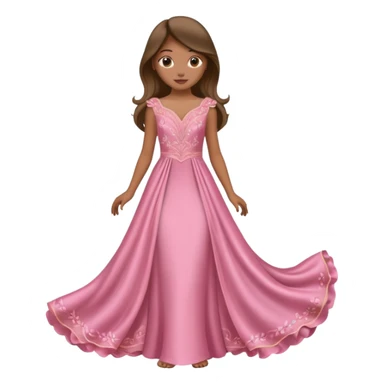 Gown in pink for kids sticker