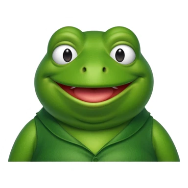 Fat Kermit the frog sticker