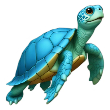 Tortue bleu sticker