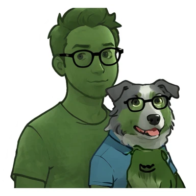 YouTuber Moreno con un pastor Australiano gris de ojos azules  sticker