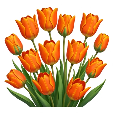 Orange tulips sticker