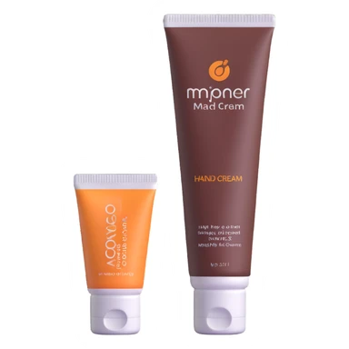 used tube of hand cream, wrinkled and partially empty, pastel colors sticker