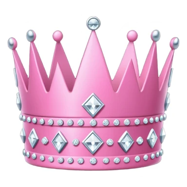 Pink crown with diamonds  sticker