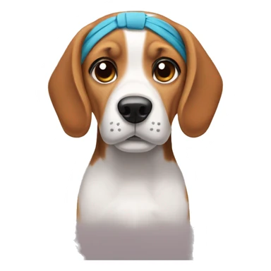 Beagle with a headband named Chèrie sticker
