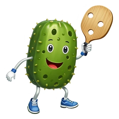 Pickle playing pickleball sticker