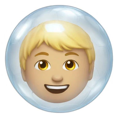 A person in a bubble soccer ball sticker