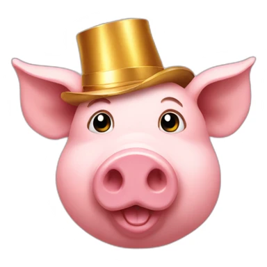 Pig with gold sticker