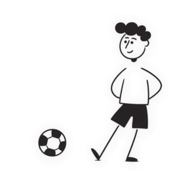 stick figure kicking a ball sticker