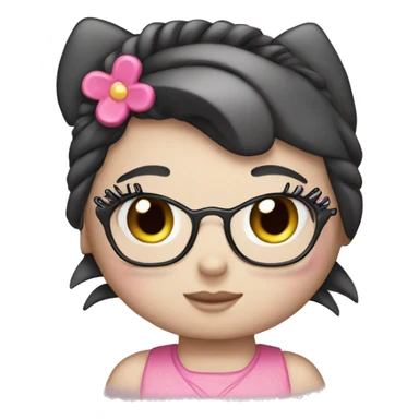 hello kitty with lashes sticker