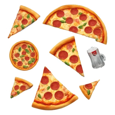 Metal tray with pizza and coke sticker