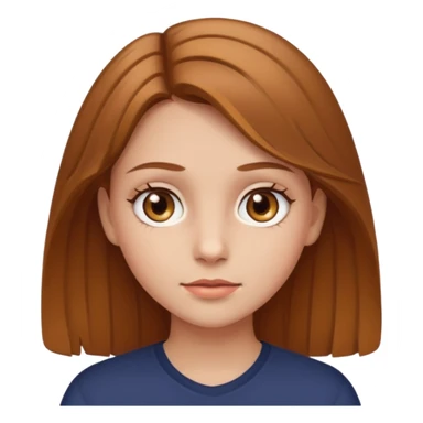 girl with light brown hair and hazel eyes sticker