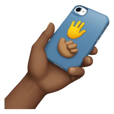 left hand dropping iPhone 14 sticker