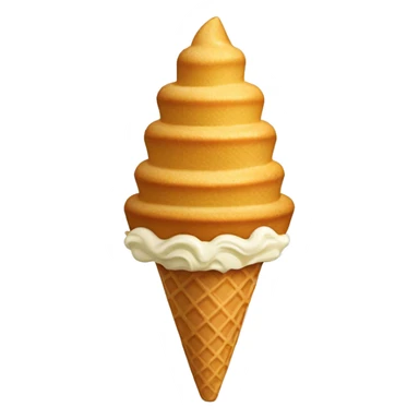 waffle cone with a flat top ice cream in it sticker