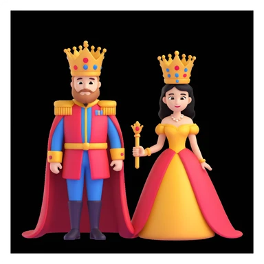 disney king and queen posing sticker