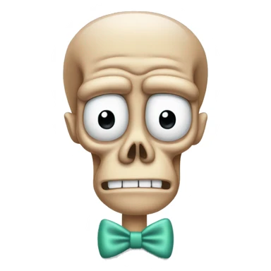 SquidWard with a bow sticker