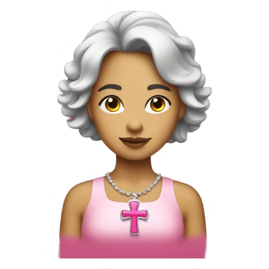 coquette pink cross sticker