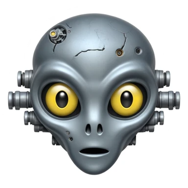 make and alien half ruined sticker