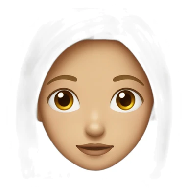 a shy girl with light bown eyes sticker