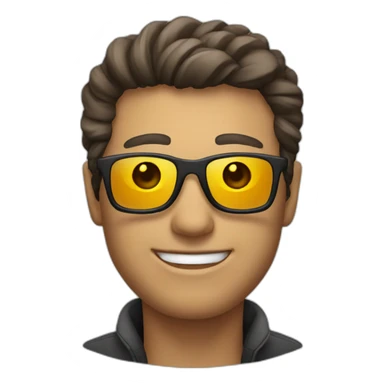 Man-smiling-with-sunglasses sticker