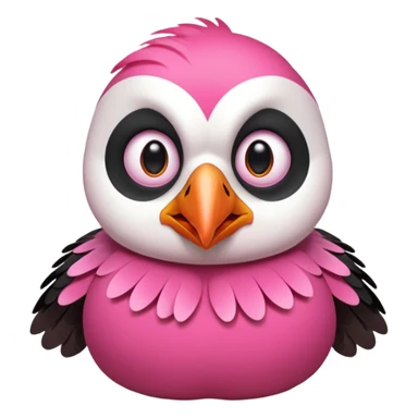 pink puffin angry sticker