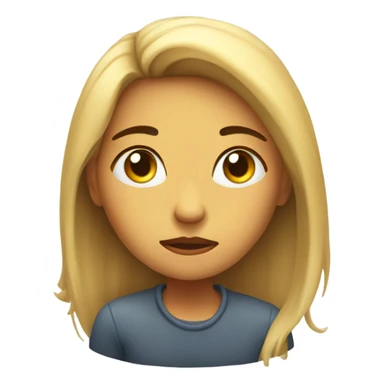 Sad Women sitting in the air sticker