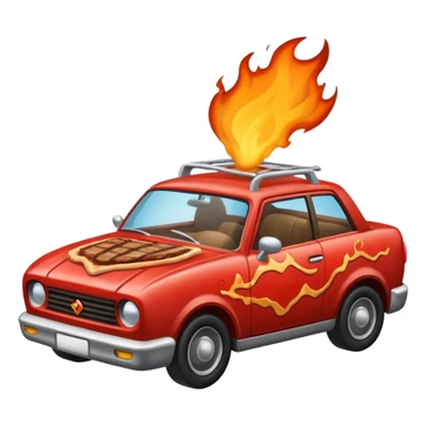 A piece of STeak driving a car sticker