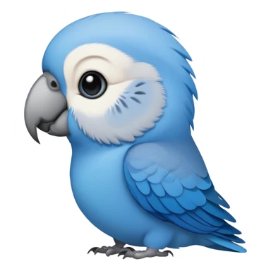 One blue parakeet and another grey parakeet  sticker