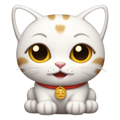 Cute lucky cat sticker