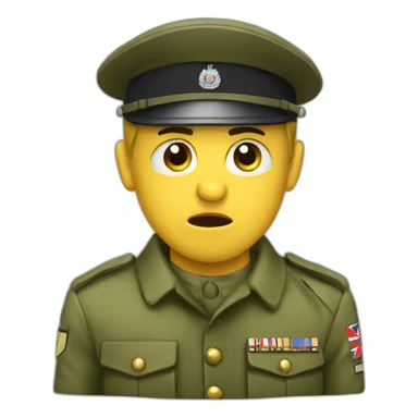 British army soldier crying sticker
