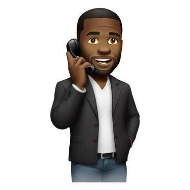 50 Cent on a Phone call sticker