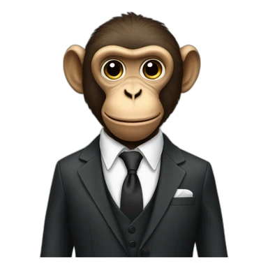 monkey in a suit sticker