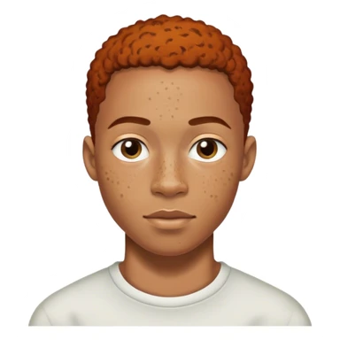 25 yr old light skined African american Male with freckles and low regular hair cut  sticker