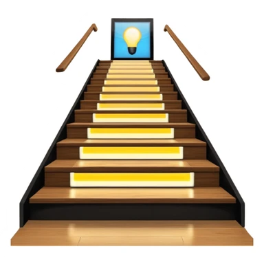 Lights up stairs 1 at floor sticker