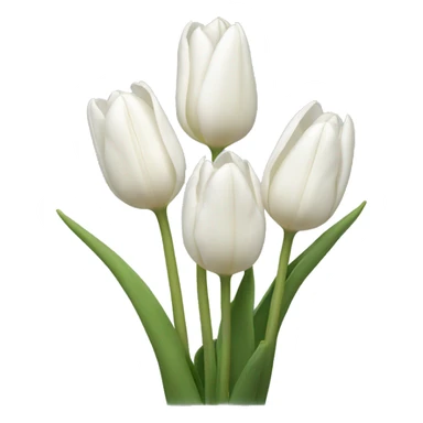 White tulips  sticker