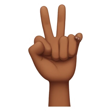 🤚🏽emoji with the 4 finger in half  sticker