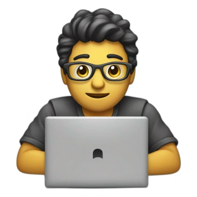 software developer hamstet on computer sticker