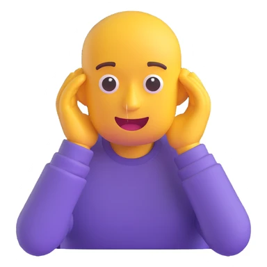 man covering his ears 3D emoji sticker