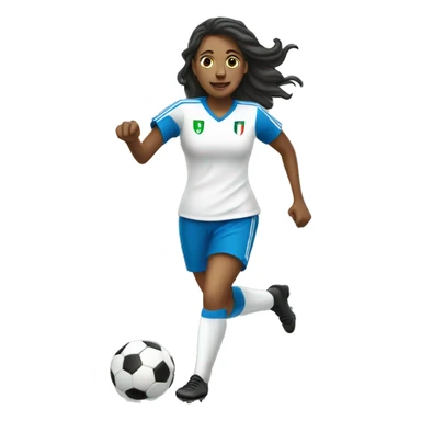An Italian woman playing soccer sticker
