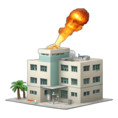 Palestinian hospital airstrike sticker